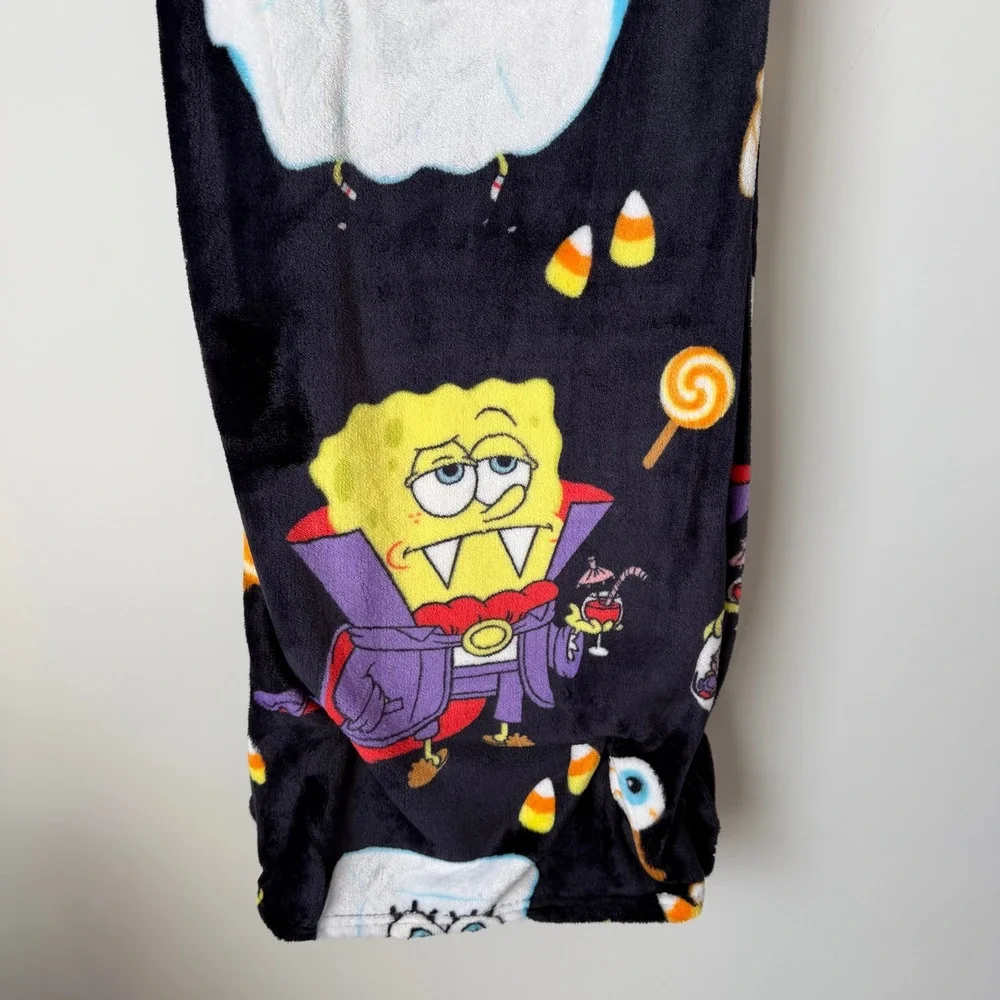 New SpongeBob SquarePants Halloween Throw Blanket Black Vampire Patrick Mummy